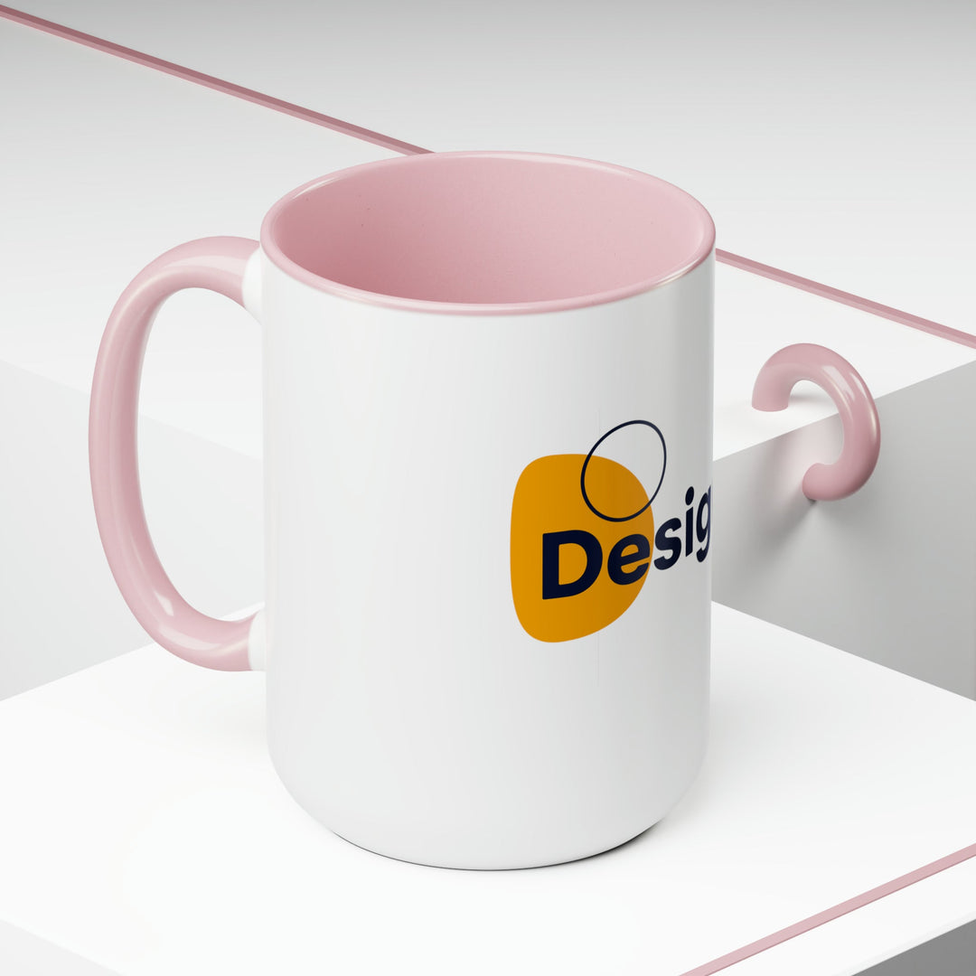 "Can You Make the Logo Bigger?" Creative Designer Two-Tone Coffee Mugs, 15oz - Mug - Designity Art