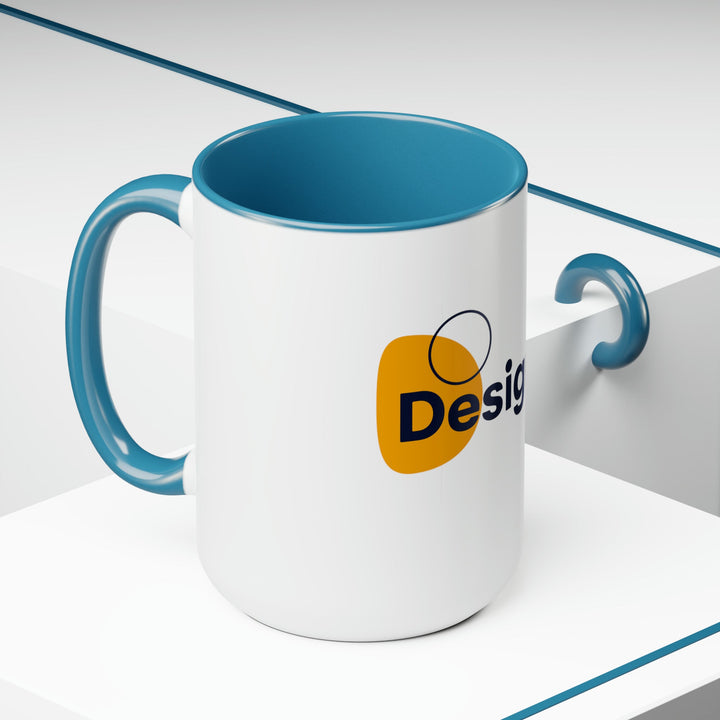 "Can You Make the Logo Bigger?" Creative Designer Two-Tone Coffee Mugs, 15oz - Mug - Designity Art