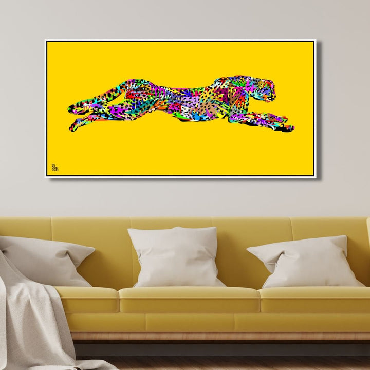 Cheetah Pop Art Canvas Wall Art - Designity Art