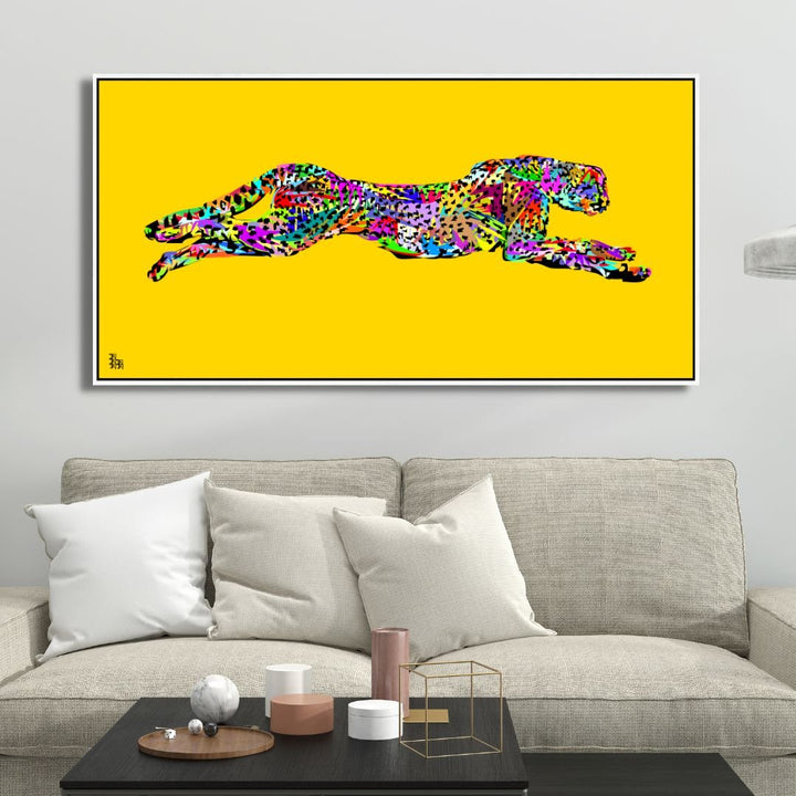 Cheetah Pop Art Canvas Wall Art - Designity Art