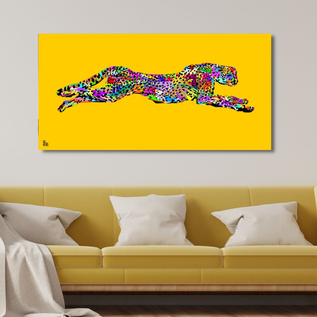 Cheetah Pop Art Canvas Wall Art - Designity Art