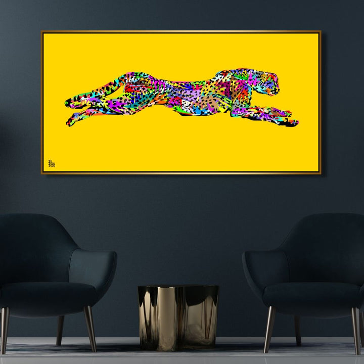 Cheetah Pop Art Canvas Wall Art - Designity Art