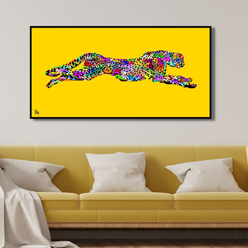 Cheetah Pop Art Canvas Wall Art - Designity Art