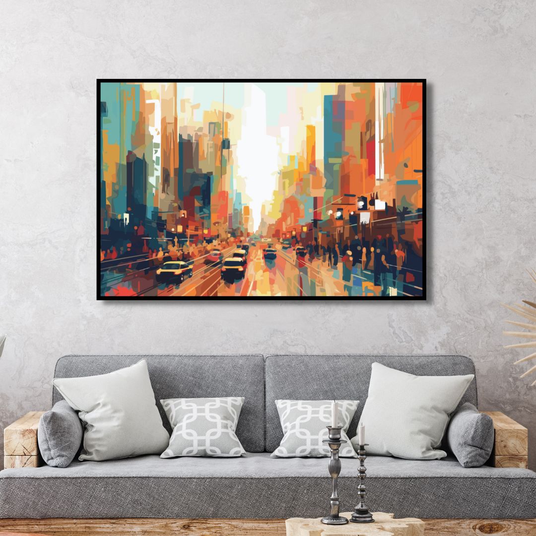 City Life Abstract Art - Designity Art