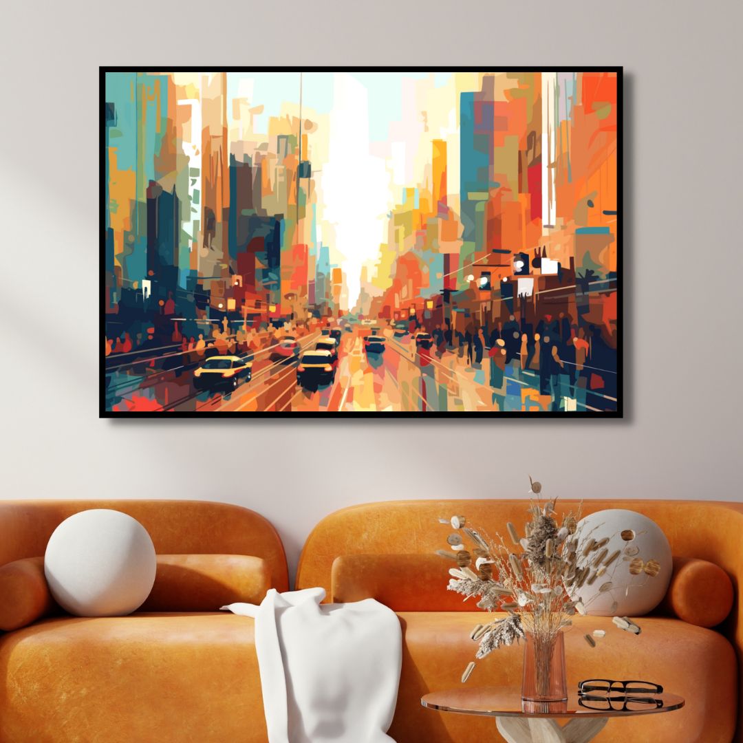 City Life Abstract Art - Designity Art