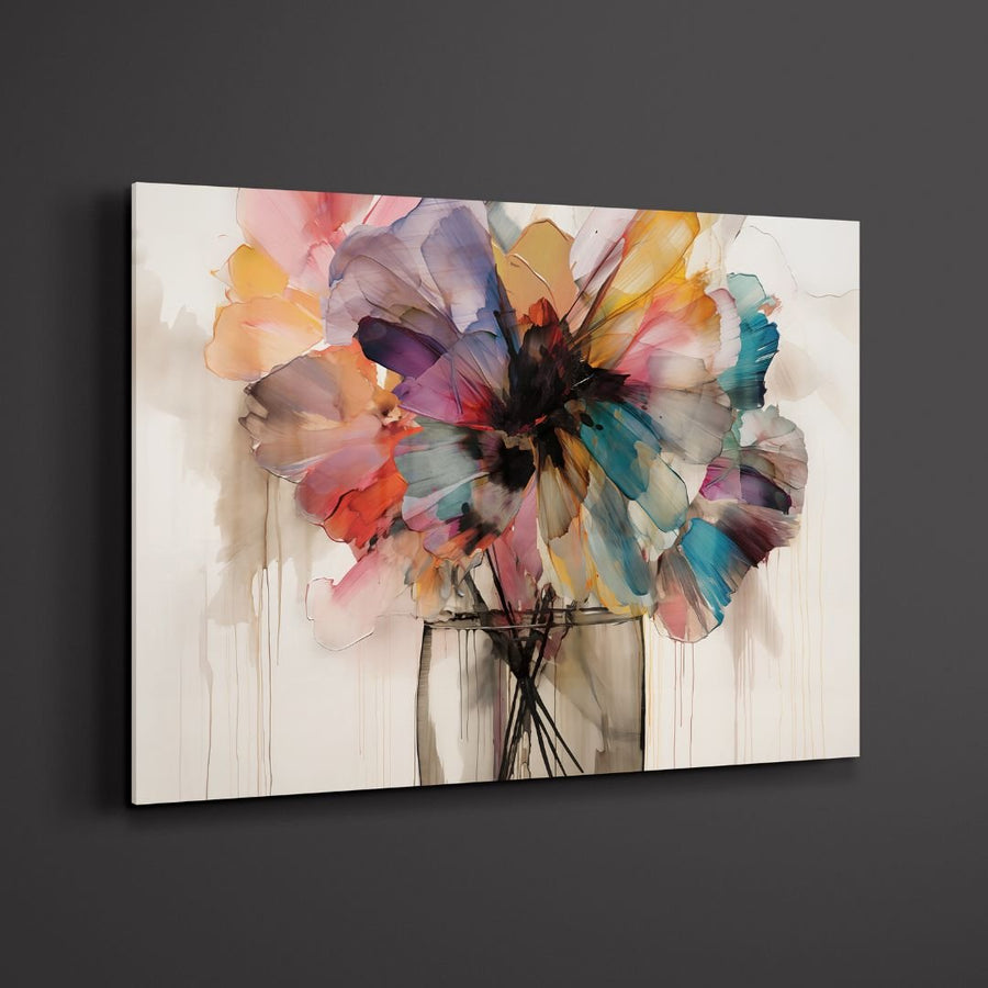 Colorful Flower Vase Acrylic Glass Art - Designity Art