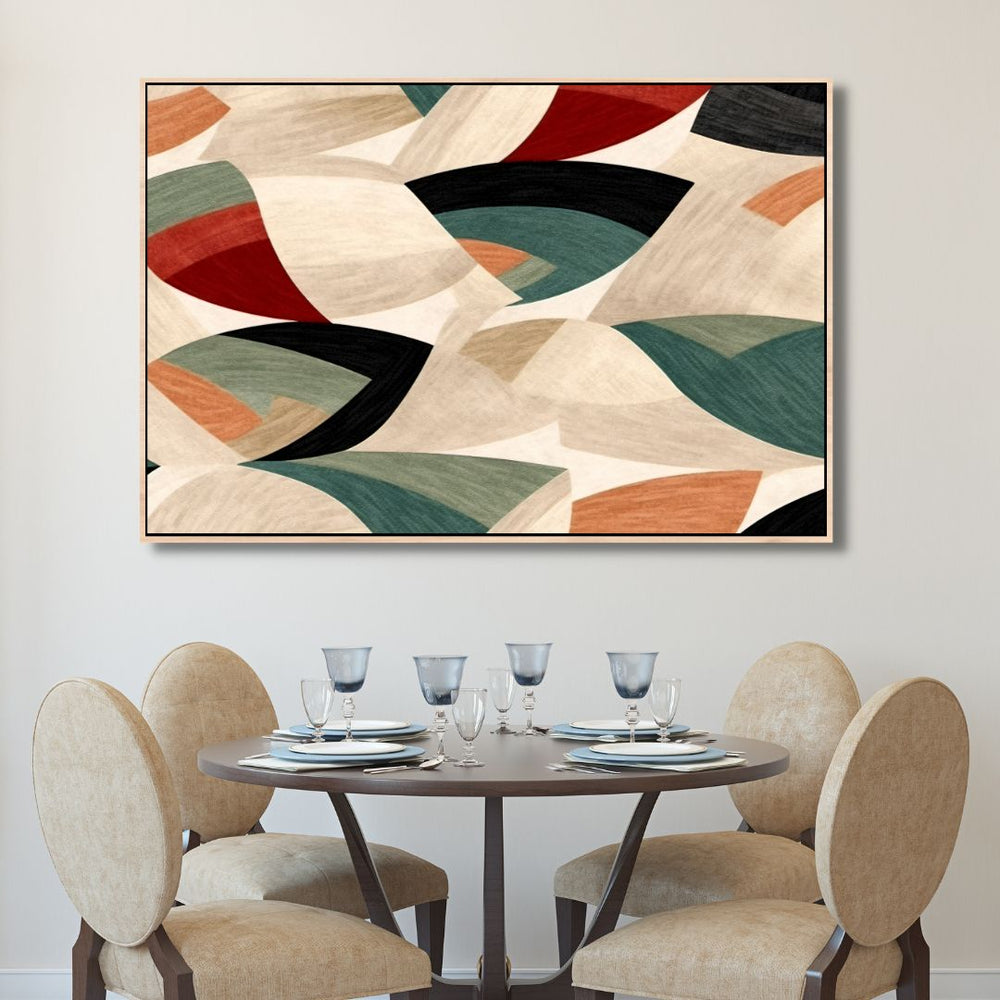 Colorful Geometric Abstract Canvas Wall Art - Designity Art