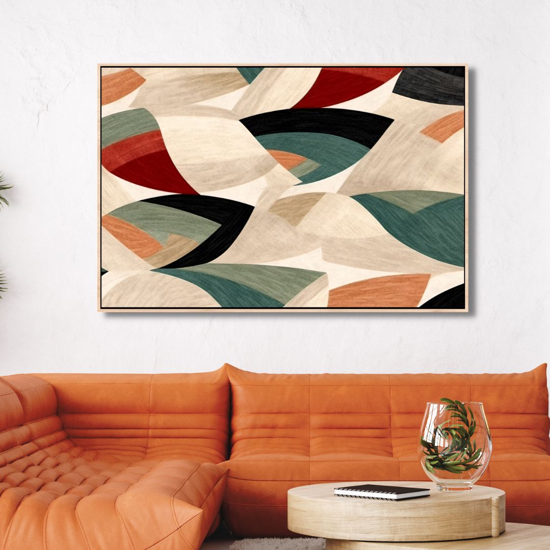 Colorful Geometric Abstract Canvas Wall Art - Designity Art