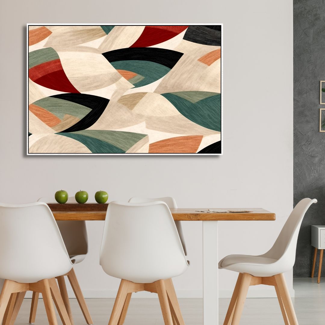 Colorful Geometric Abstract Canvas Wall Art - Designity Art