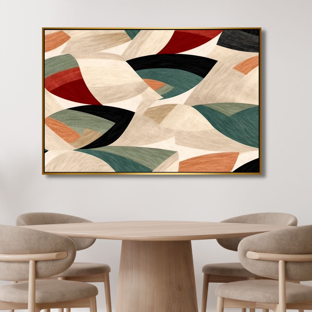 Colorful Geometric Abstract Canvas Wall Art - Designity Art