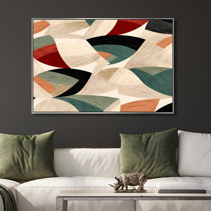 Colorful Geometric Abstract Canvas Wall Art - Designity Art