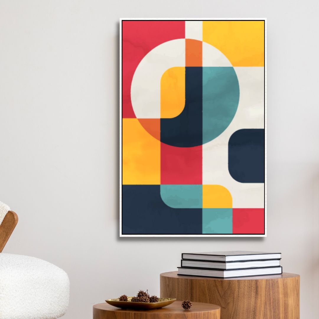 Colorful Geometric Shapes Abstract Art - Designity Art