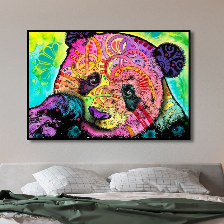 Colorful Panda Pop Art Canvas Wall Art - Designity Art