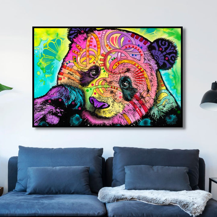 Colorful Panda Pop Art Canvas Wall Art - Designity Art