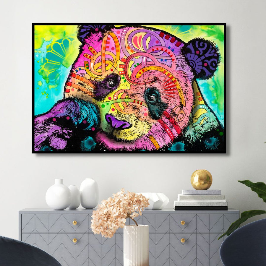 Colorful Panda Pop Art Canvas Wall Art - Designity Art