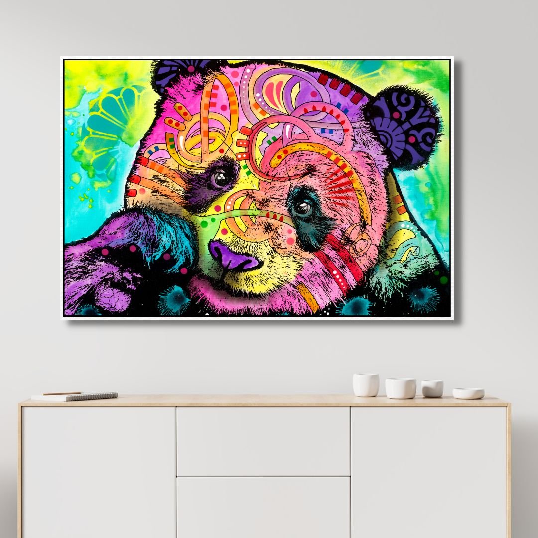 Colorful Panda Pop Art Canvas Wall Art - Designity Art