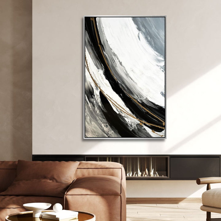 Contemporary Black, White and Gray Abstract Art - Designity Art
