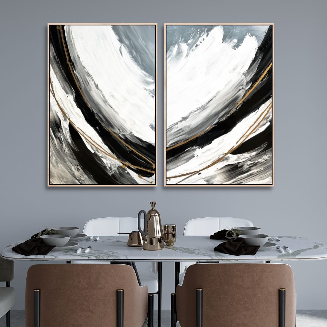 Contemporary Black, White and Gray Abstract Art - Designity Art