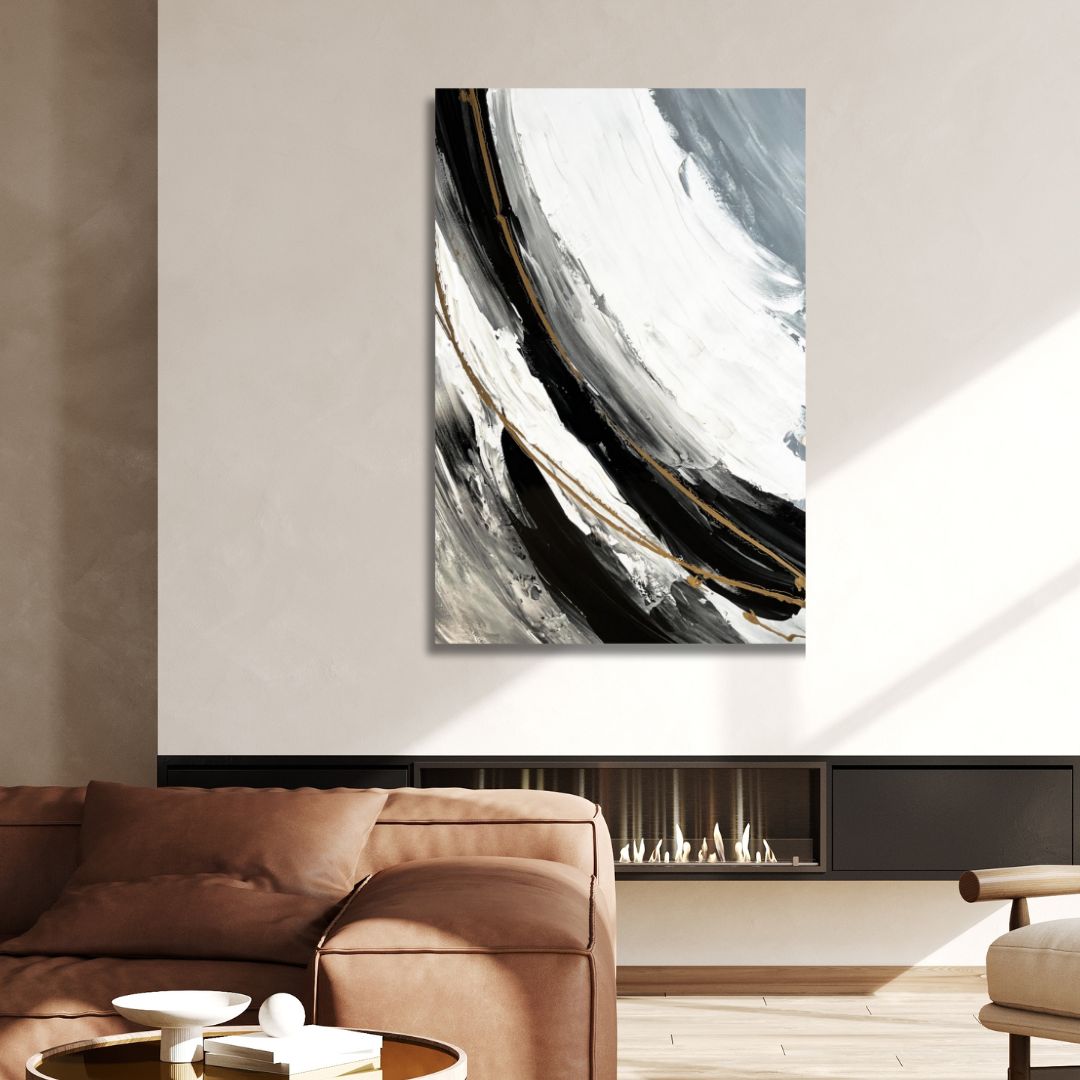 Contemporary Black, White and Gray Abstract Art - Designity Art