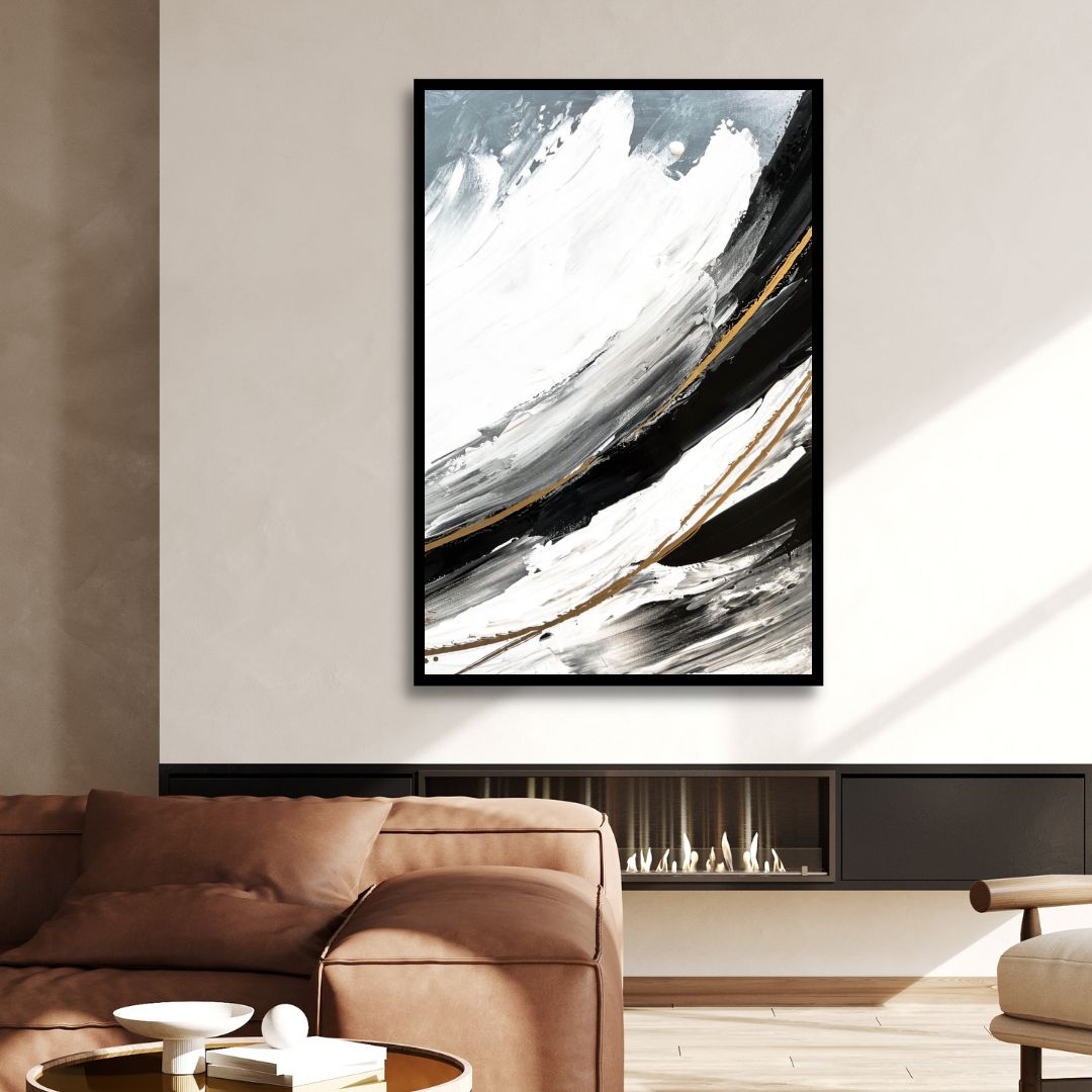 Contemporary Black, White and Gray Abstract Art - Designity Art