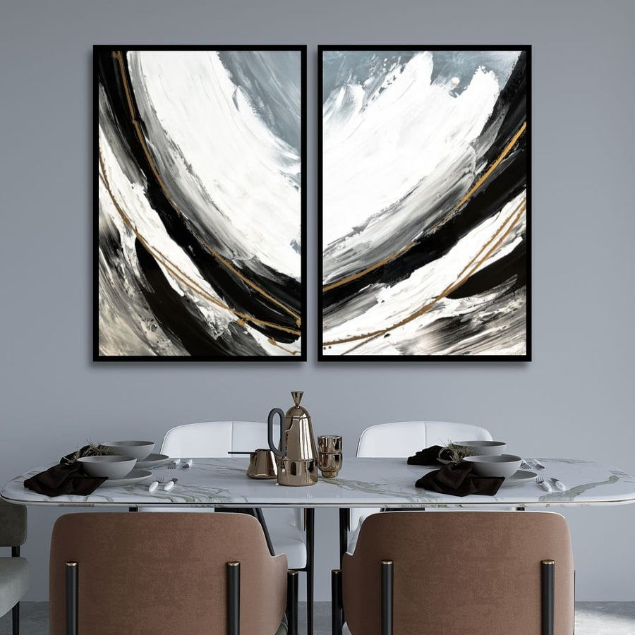 Contemporary Black, White and Gray Abstract Art - Designity Art