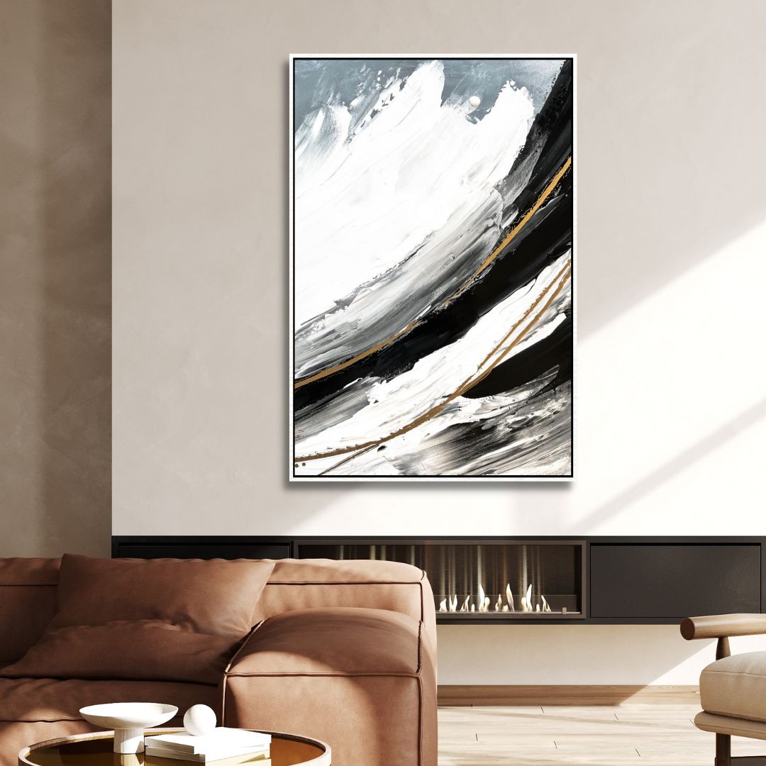 Contemporary Black, White and Gray Abstract Art - Designity Art