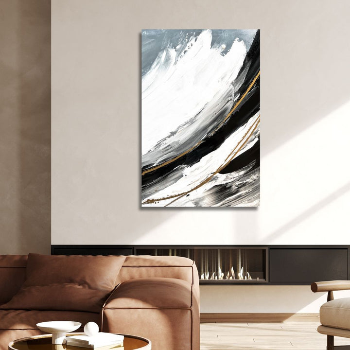 Contemporary Black, White and Gray Abstract Art - Designity Art