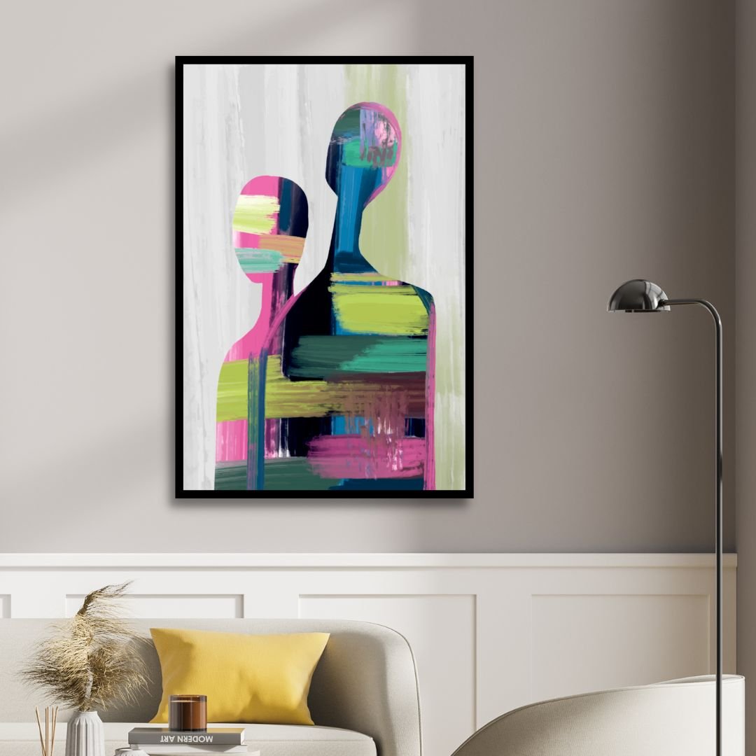 Contemporary Couple Abstract Art - Designity Art