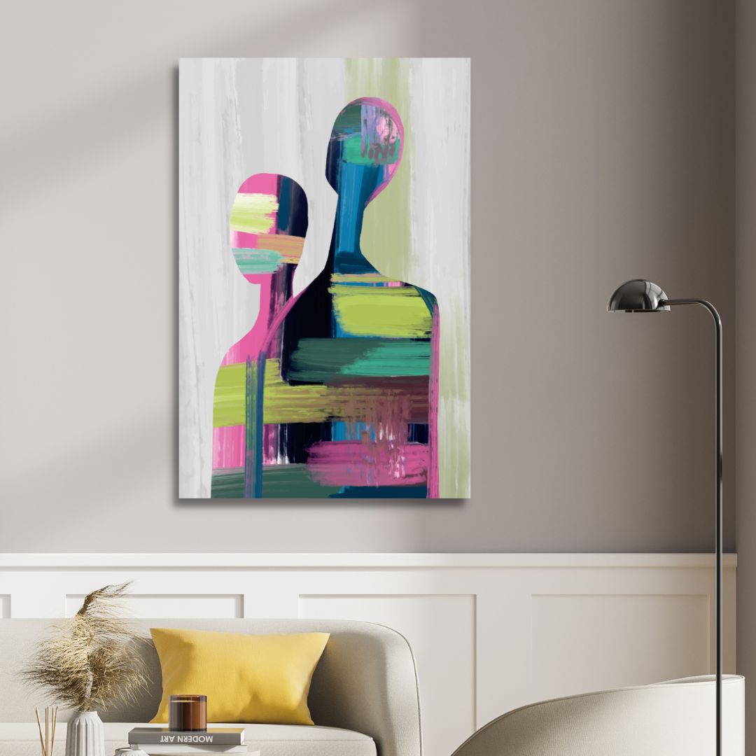 Contemporary Couple Abstract Art - Designity Art