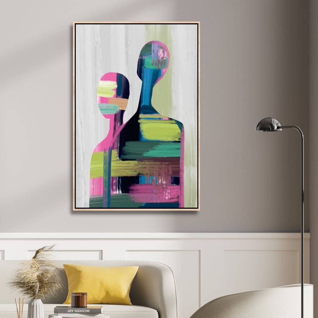 Couple Abstract Design Contemporary Couple Abstract Art - Designity Art