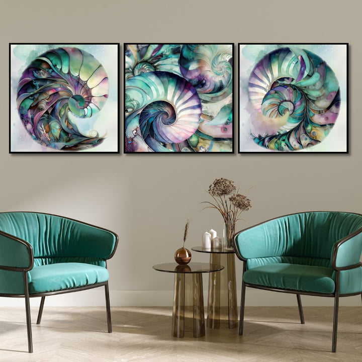 Cyan Sells Abstract Canvas Wall Art - Designity Art