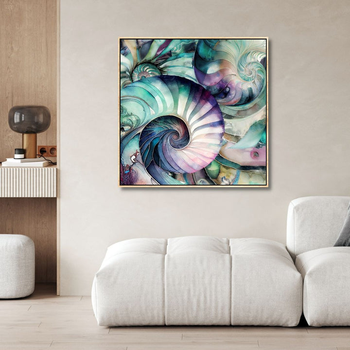 Cyan Sells Abstract Canvas Wall Art - Designity Art