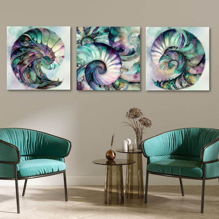 Cyan Sells Abstract Canvas Wall Art - Designity Art