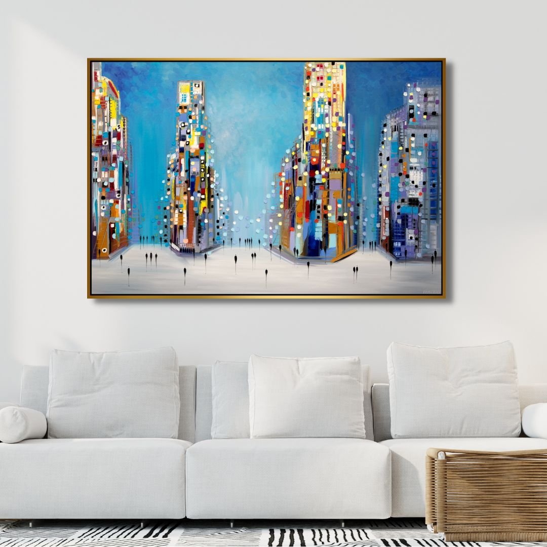 "Daily Walk" Abstract Canvas Wall Art - Designity Art