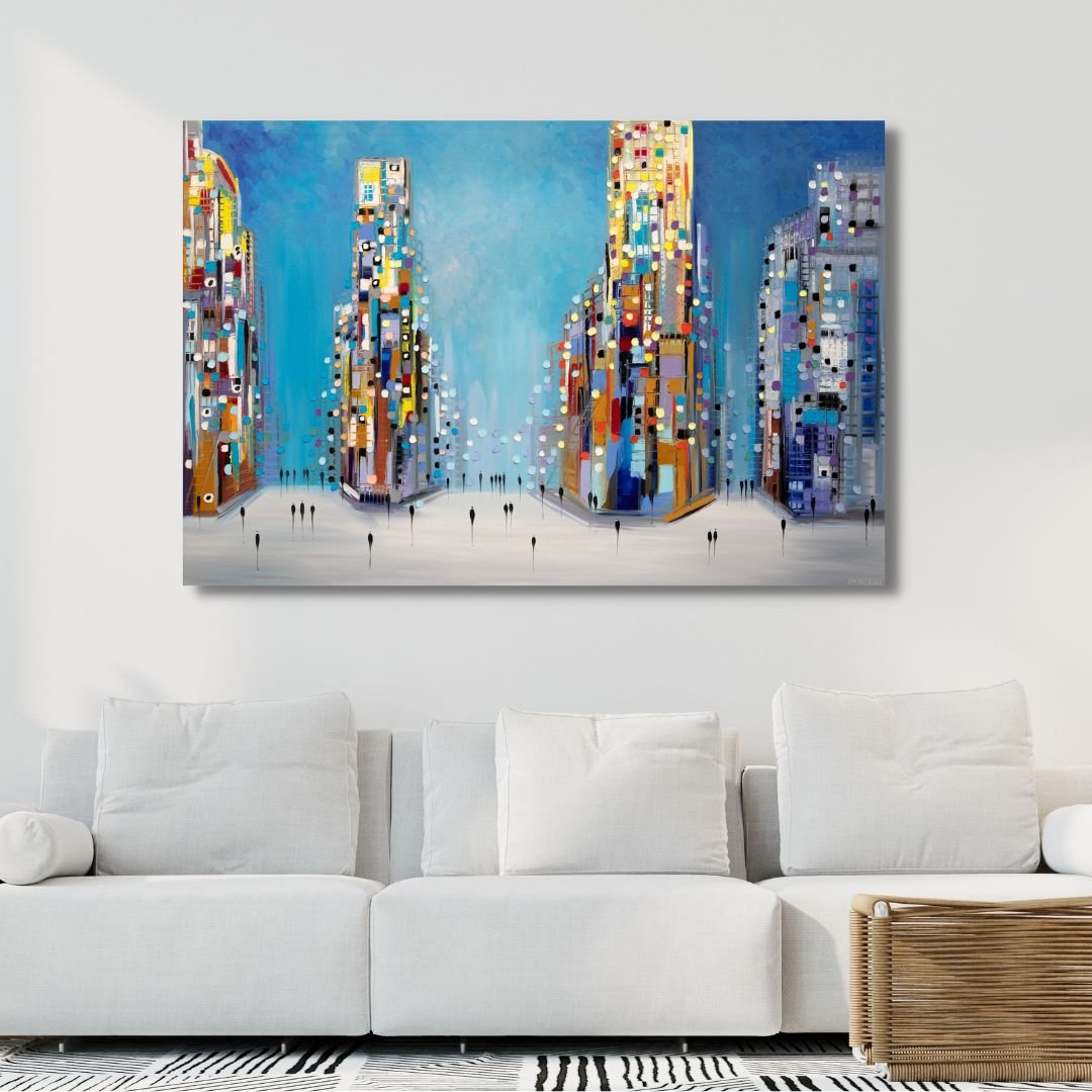 "Daily Walk" Abstract Canvas Wall Art - Designity Art