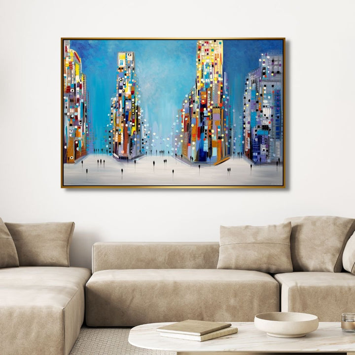 "Daily Walk" Abstract Canvas Wall Art - Designity Art