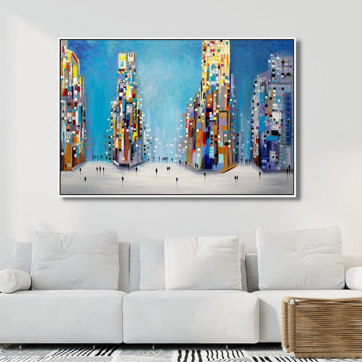 "Daily Walk" Abstract Canvas Wall Art - Designity Art