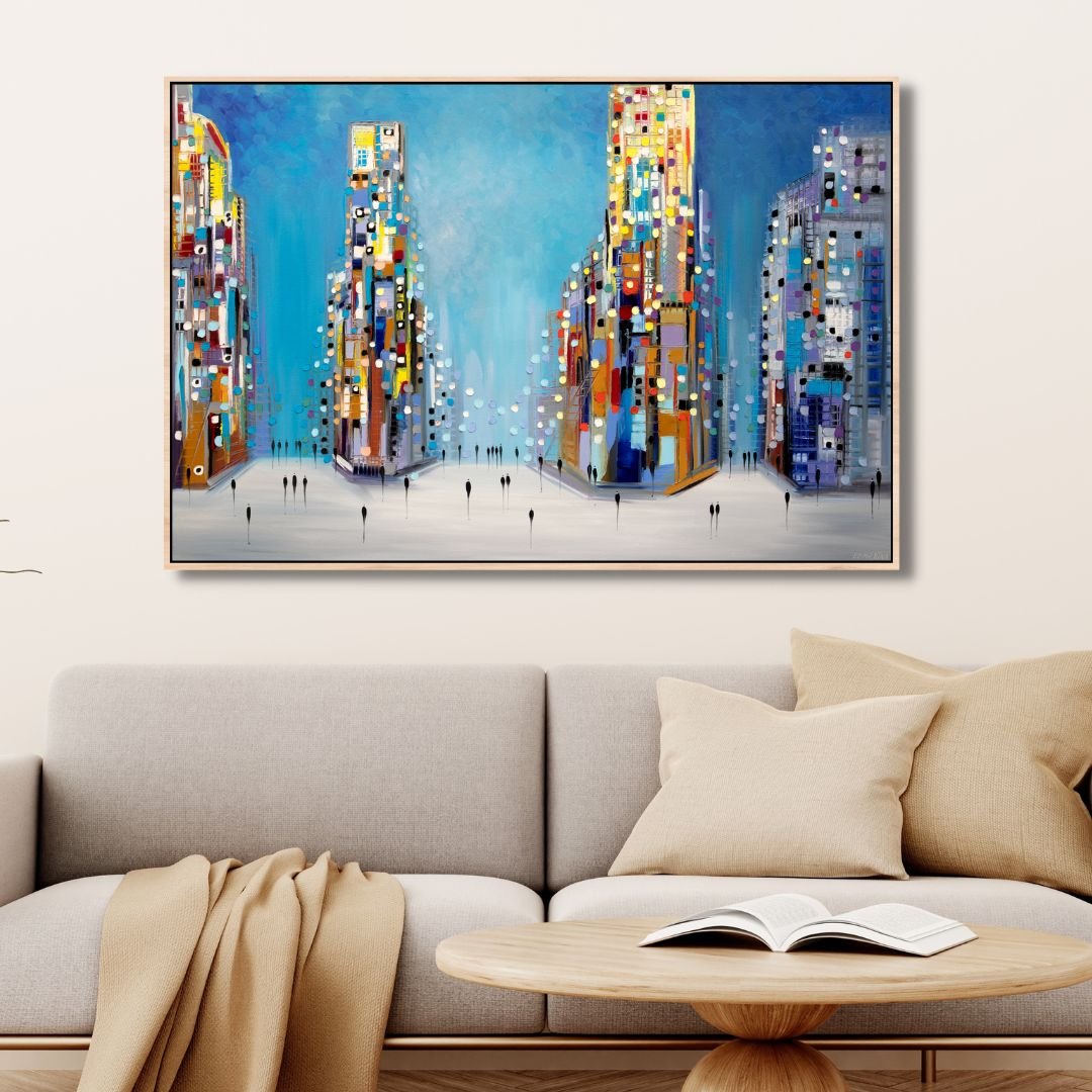 "Daily Walk" Abstract Canvas Wall Art - Designity Art