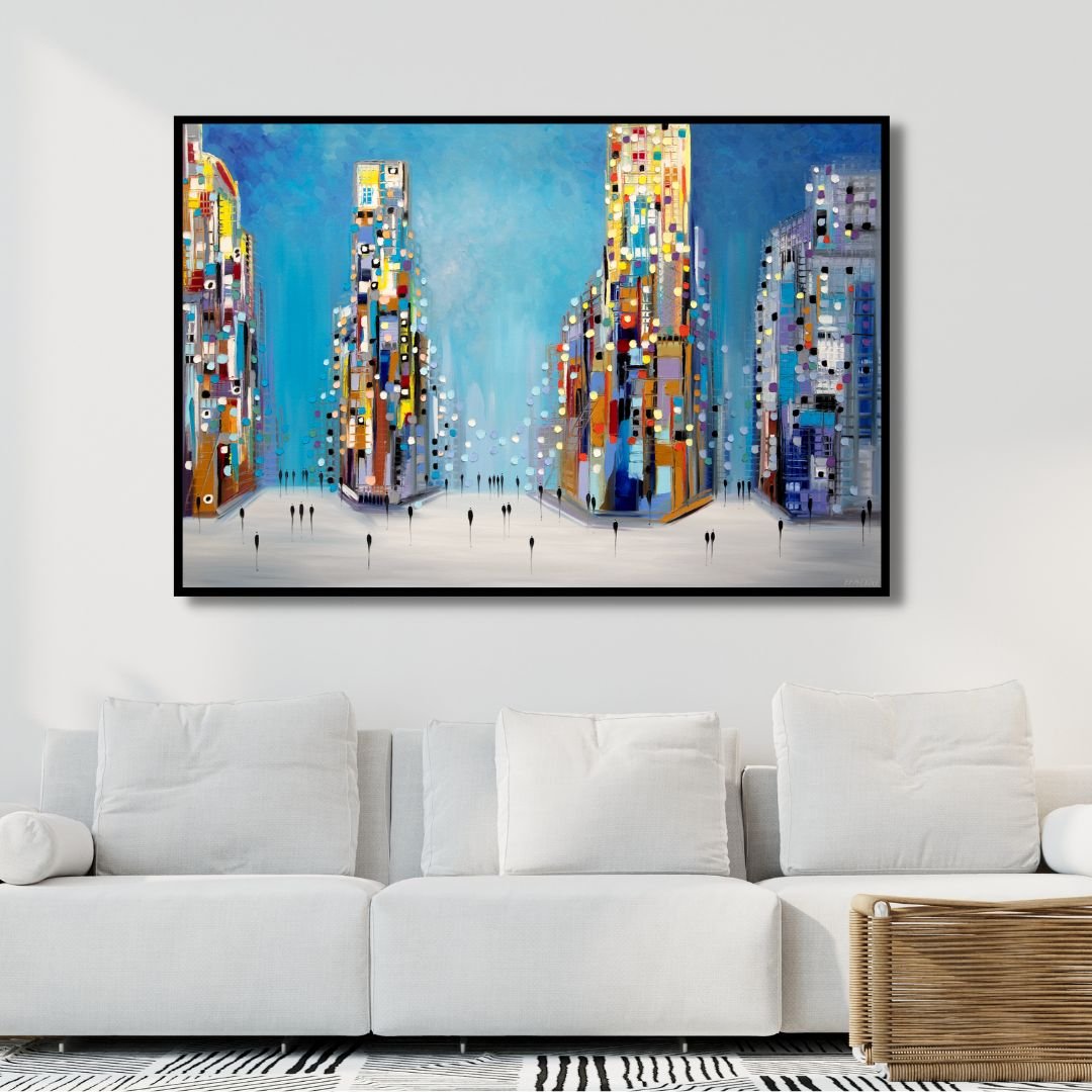 "Daily Walk" Abstract Canvas Wall Art - Designity Art