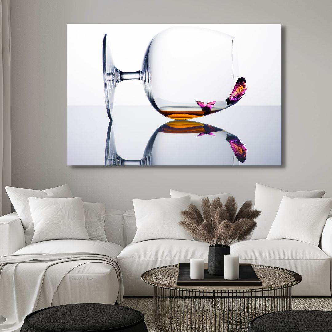 Drunken Butterflies Canvas Wall Art - Designity Art