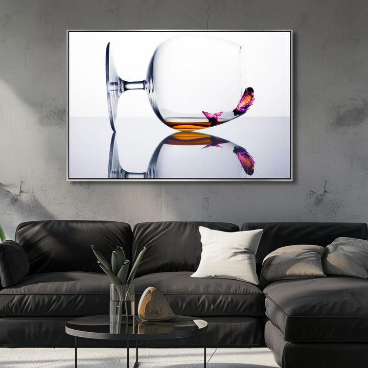 Drunken Butterflies Canvas Wall Art - Designity Art