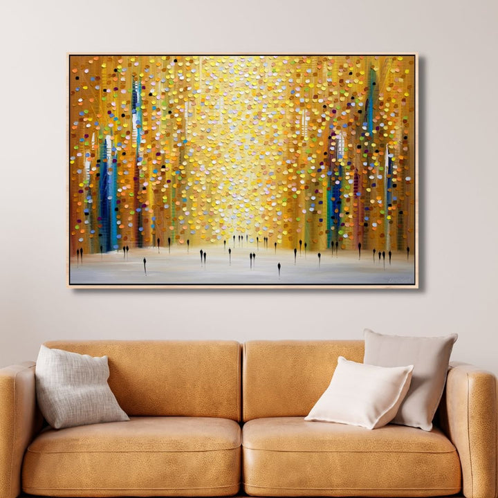 "Dusk's Embrace" Abstract Canvas Wall Art - Designity Art