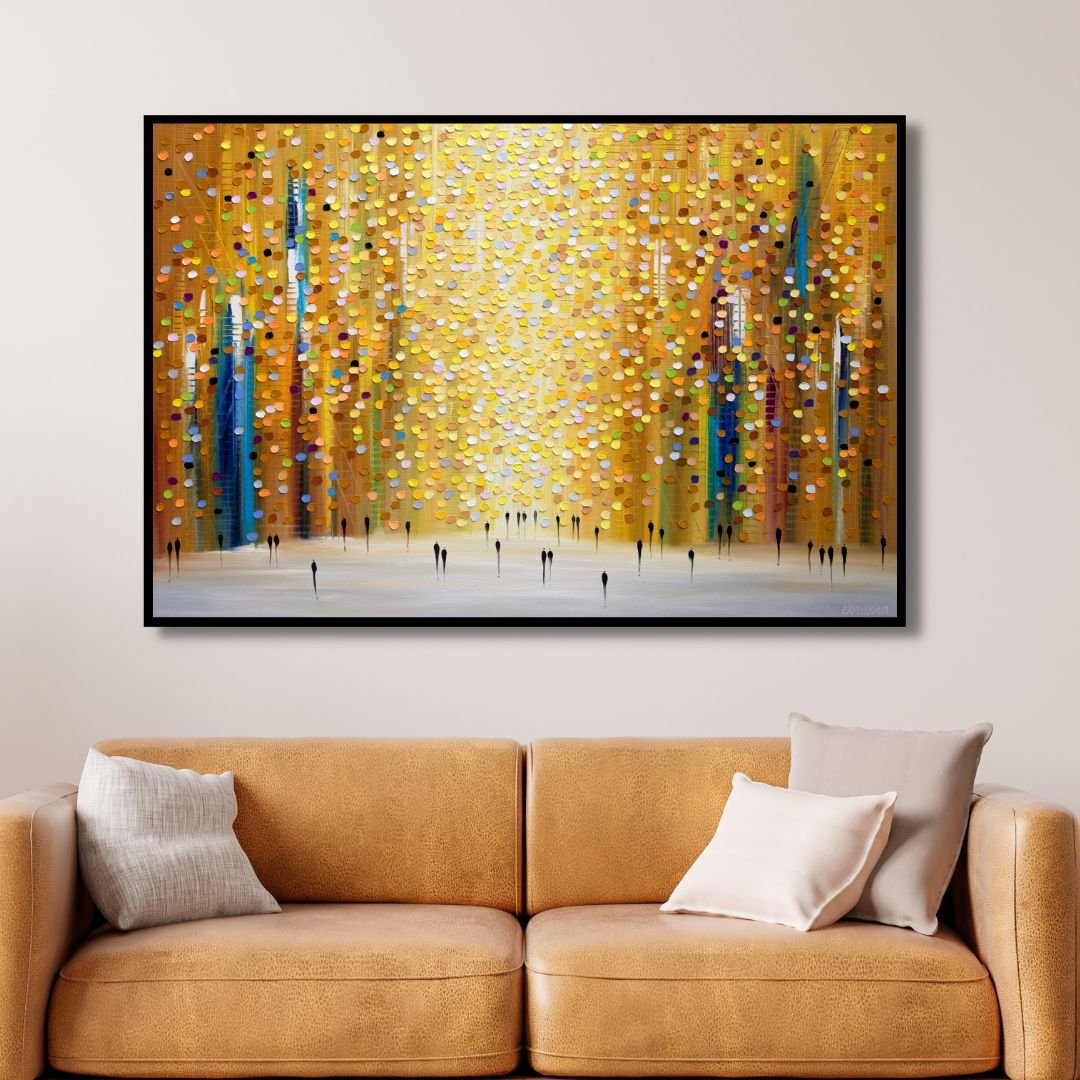 "Dusk's Embrace" Abstract Canvas Wall Art - Designity Art