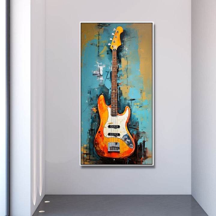 Electric Guitar Abstract Canvas Wall Art - Designity Art