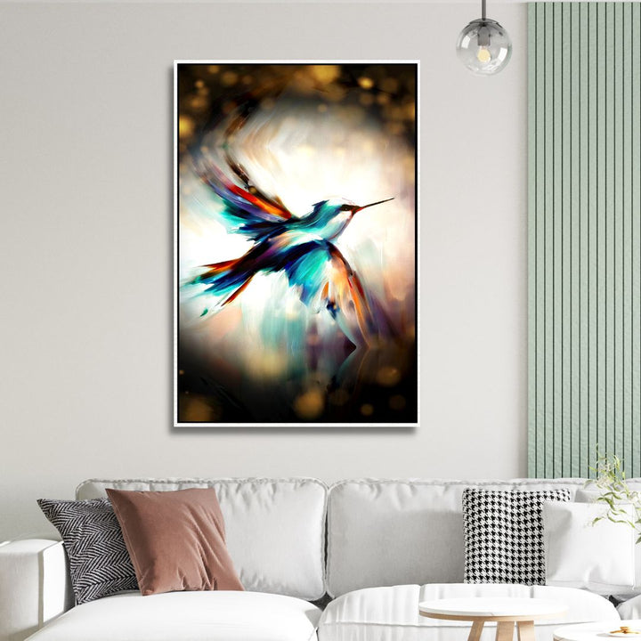 Flying Bird Abstract Canvas Wall Art - Designity Art