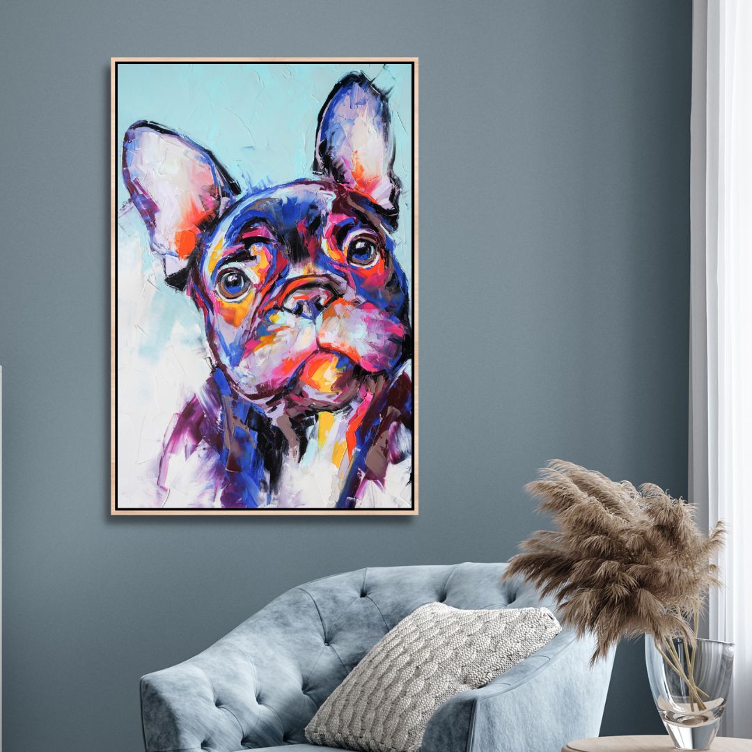 French Bulldog Portrait Abstract Art - Designity Art