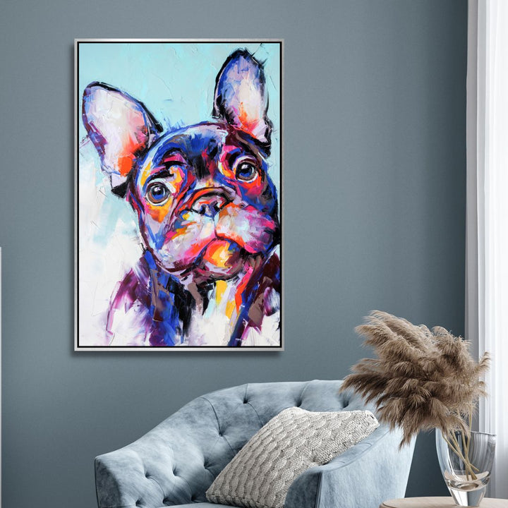 French Bulldog Portrait Abstract Art - Designity Art