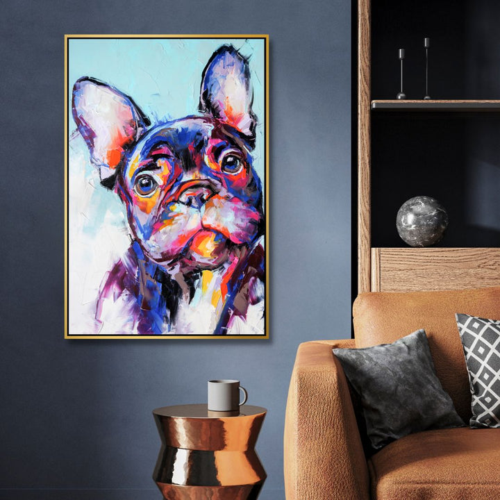 French Bulldog Portrait Abstract Art - Designity Art