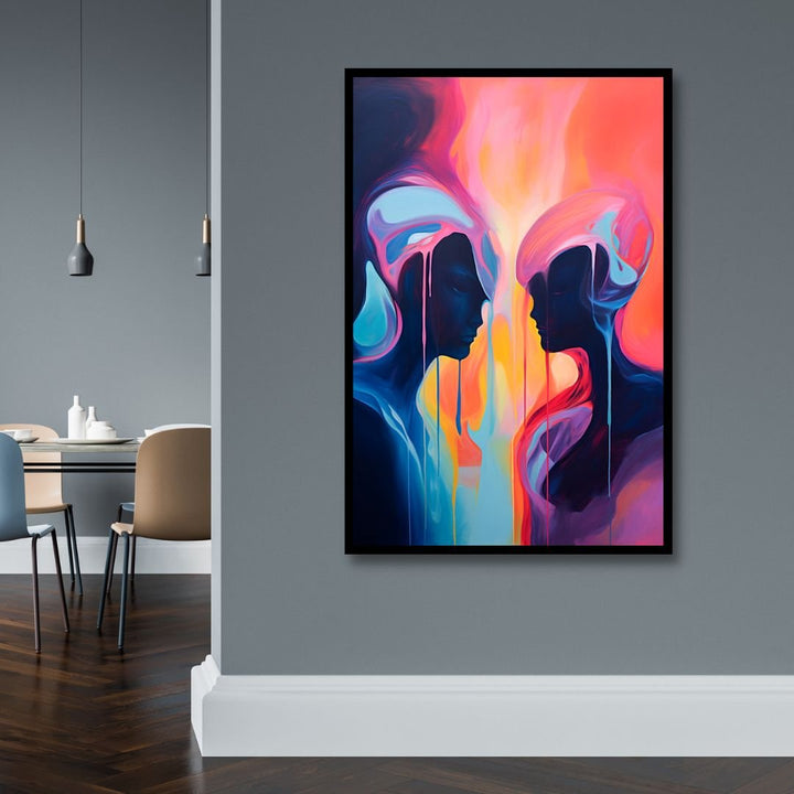 "Harmony in Shadows" Abstract Canvas Wall Art - Designity Art