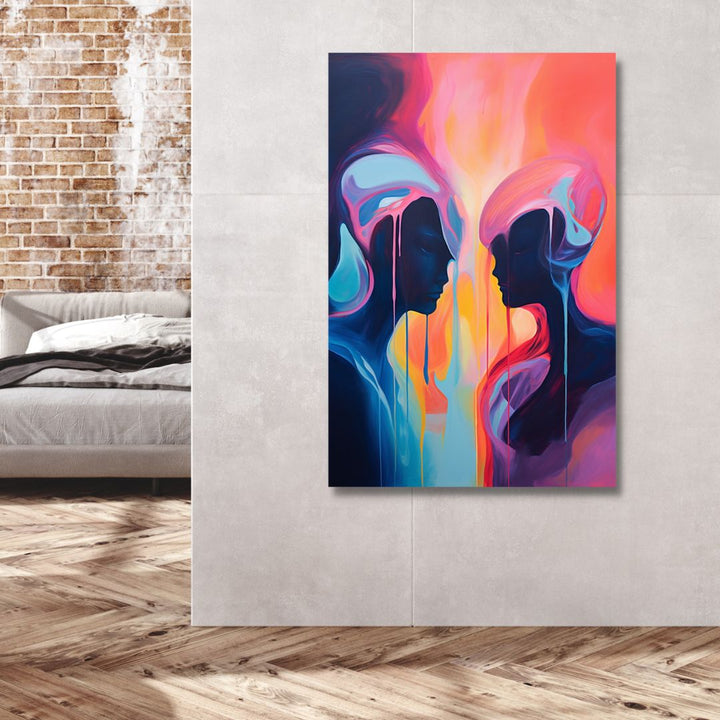 "Harmony in Shadows" Abstract Canvas Wall Art - Designity Art